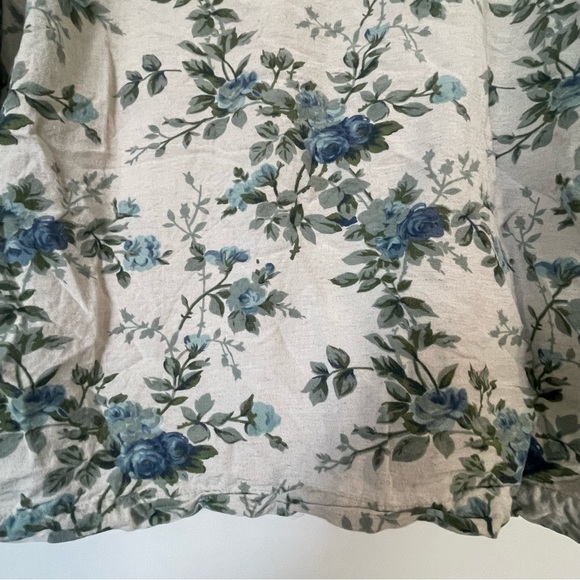 Vintage blue floral button up top size Xl / garden party, grandma floral - Picture 7 of 7